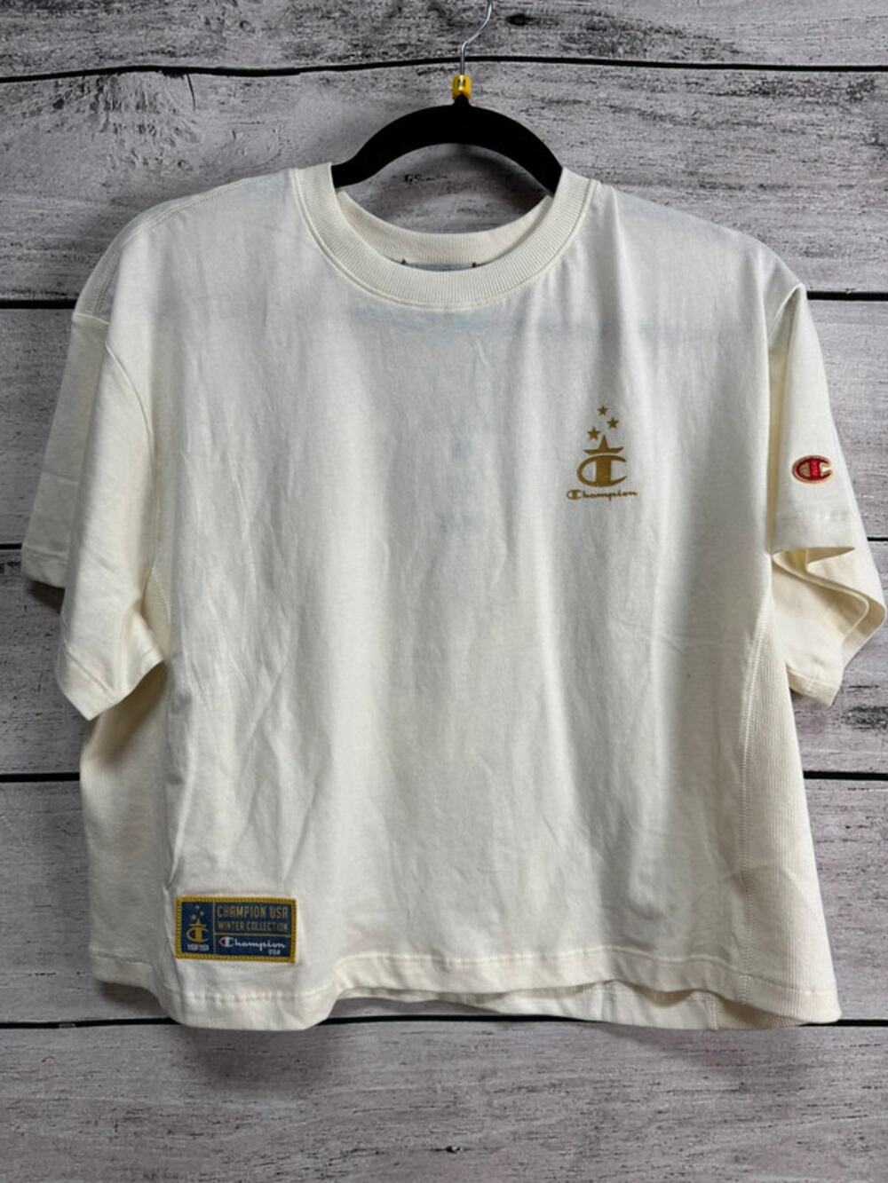 NWT Ladies Champion Gold Medal Cropped Tshirt - Small